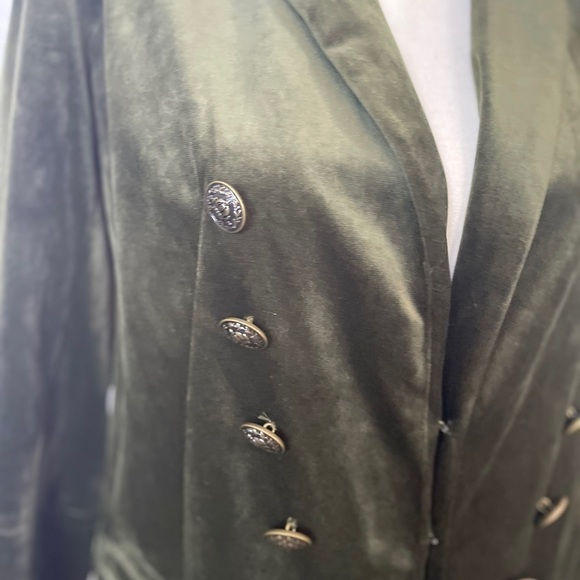 JOH Olive Green Military Oversized Classic  Blazer/Jacket Detail Buttons  Size S - Picture 10 of 10